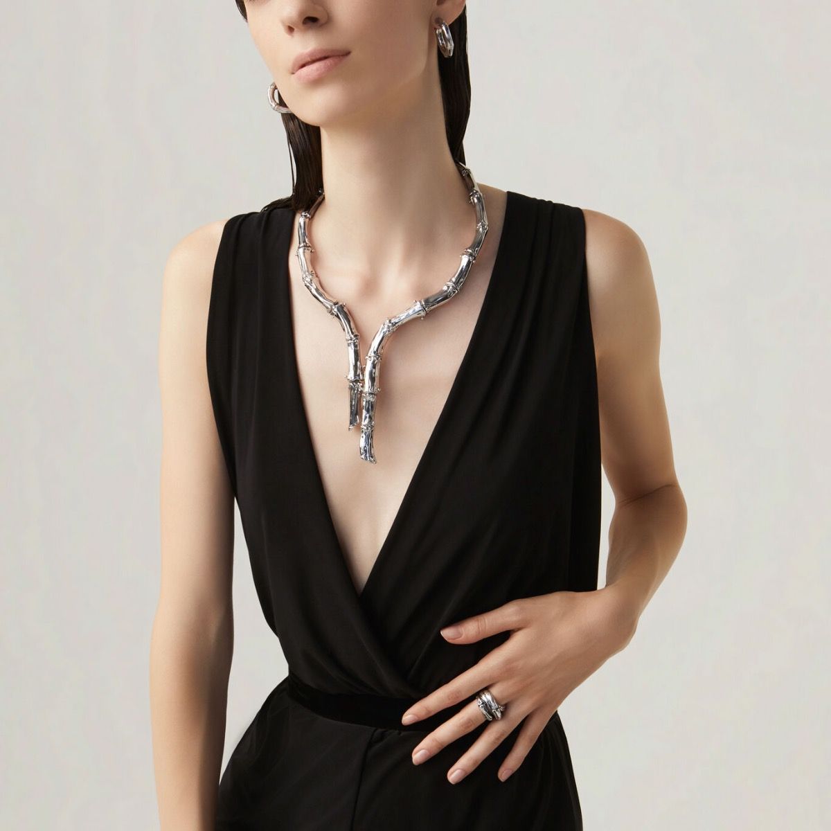 Orecchini Cerchio Bambù Piccoli GIOVANNI RASPINI