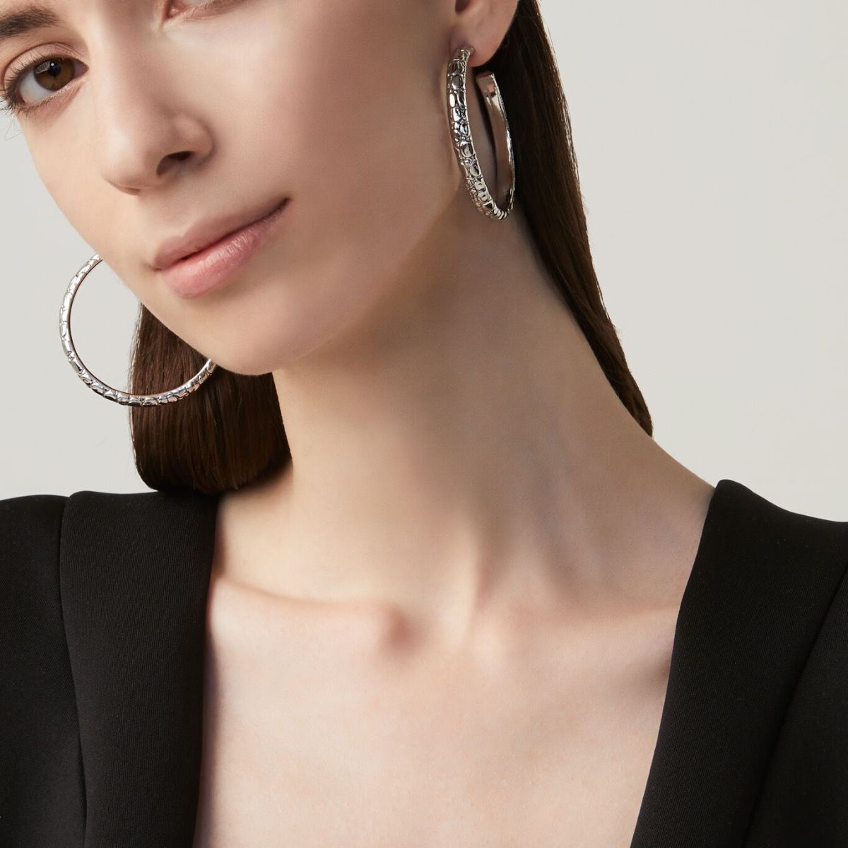 Orecchino Cerchio Moon Crocodile Grandi GIOVANNI RASPINI