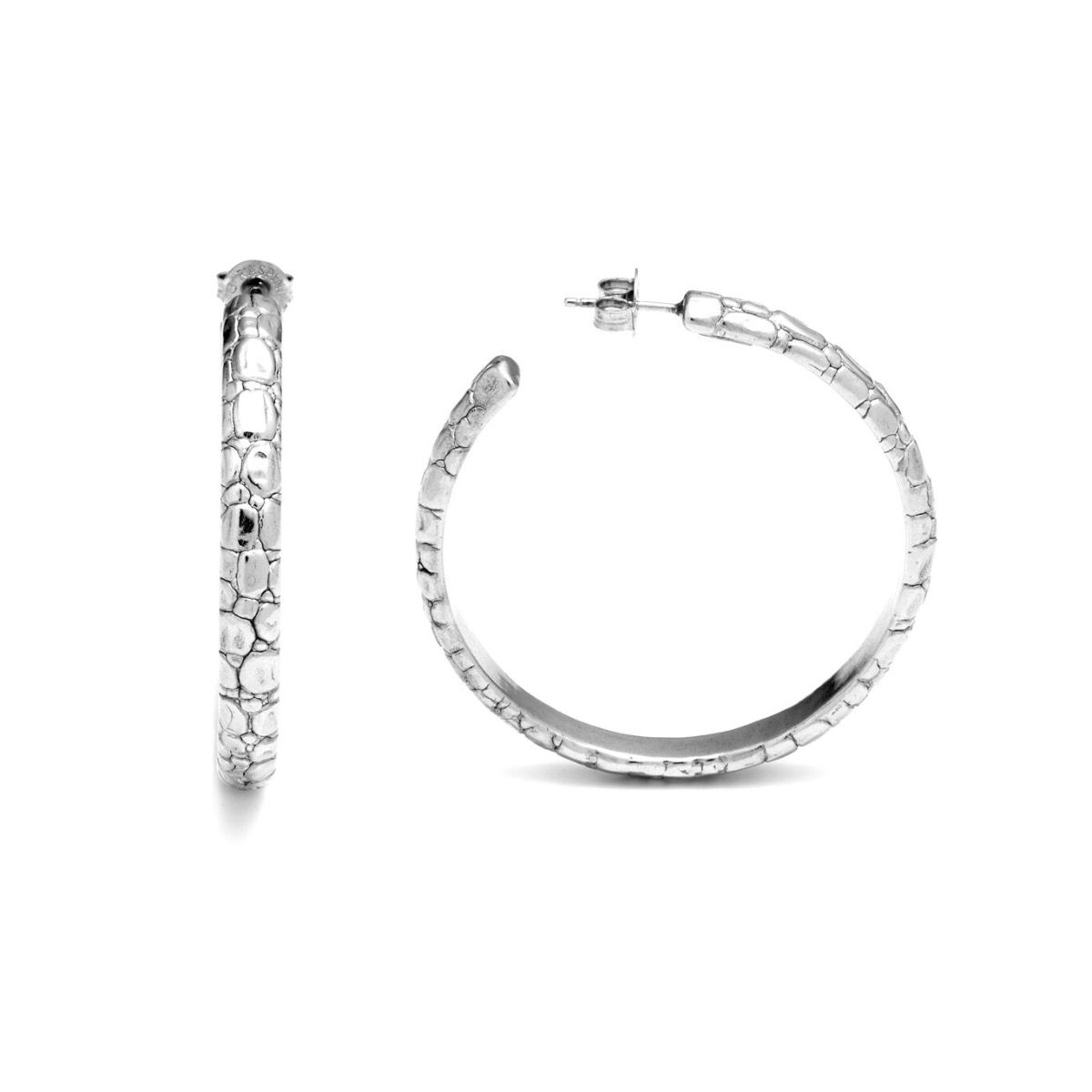 Orecchino Cerchio Moon Crocodile Grandi GIOVANNI RASPINI