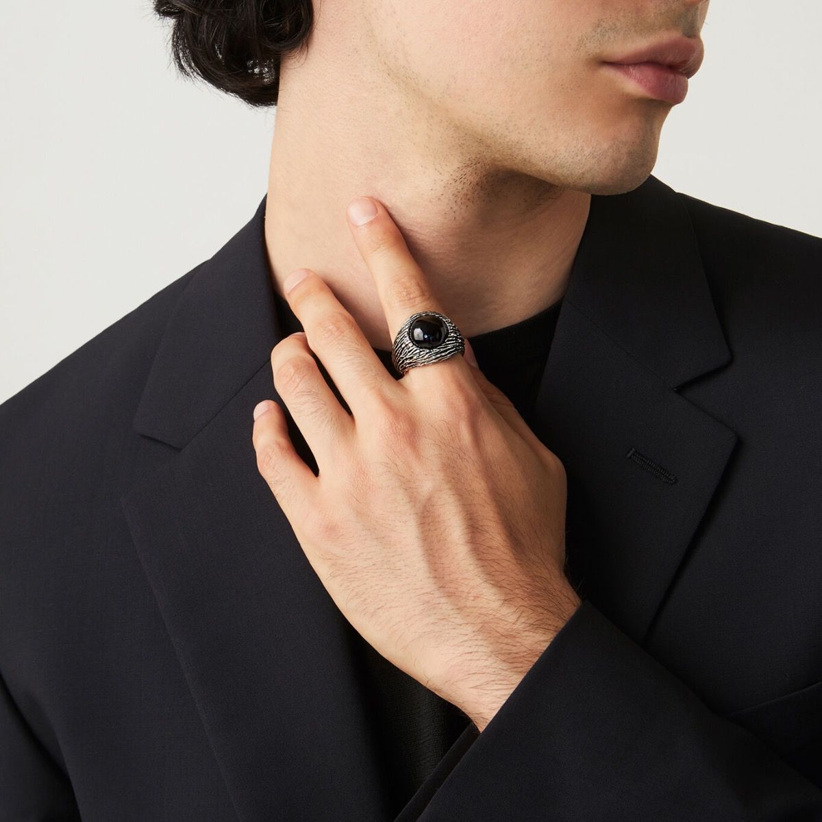 Anello Graffiato Onice GIOVANNI RASPINI