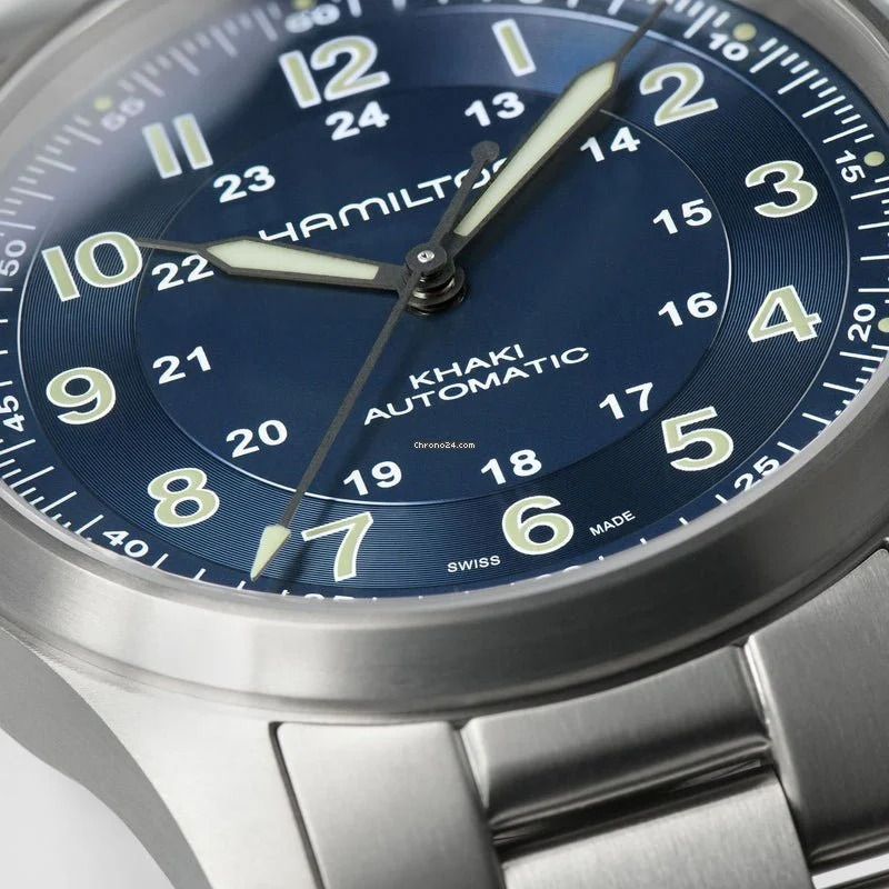 Orologio automatico HAMILTON Khaki Field Titanium 42mm Blu
