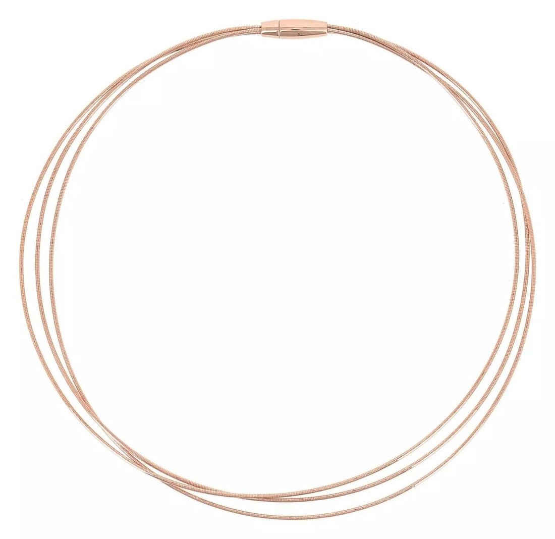 Collana DNA SPRING- MULTIFILO ROSA Pesavento