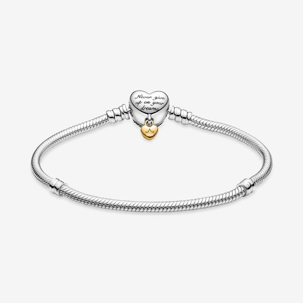 Bracciale Disney Chiusura Cuore con Pendente Pandora