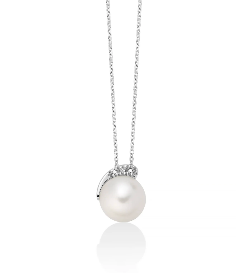Collana Donna PERLA E DIMANTE Miluna