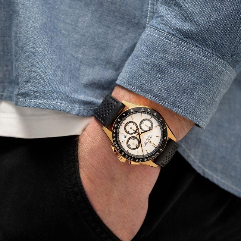 Orologio automatico Chrono HAMILTON JAZZMASTER PERFORMER 42mm Gold Rose