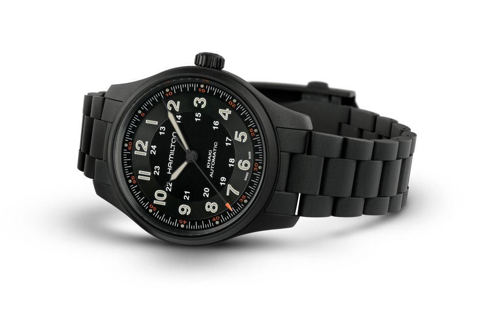 Orologio automatico HAMILTON Khaki Field Titanium 38 mm Nero