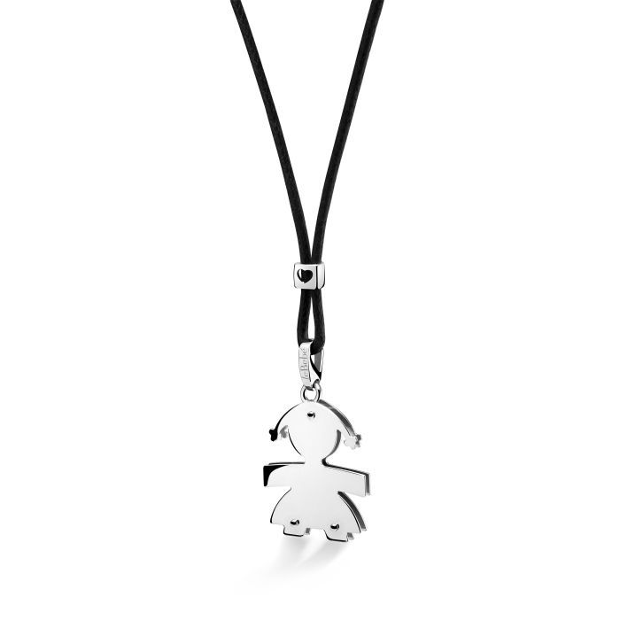 Ciondolo Bimba Oro Bianco LEBEBE&