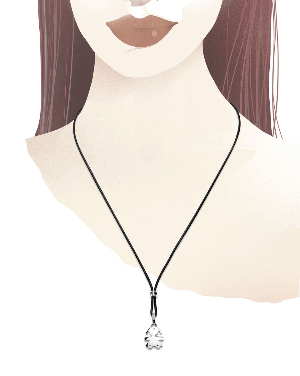 Ciondolo Bimba Oro Bianco LEBEBE&