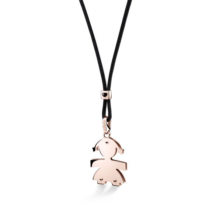 Ciondolo Bimba Oro Rosa LEBEBE&