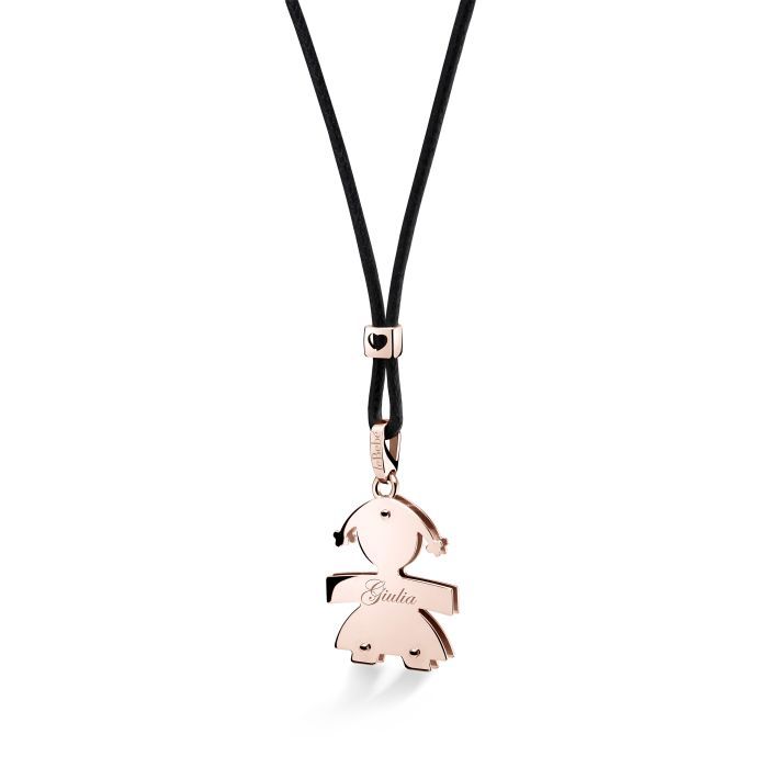 Ciondolo Bimba Oro Rosa LEBEBE&