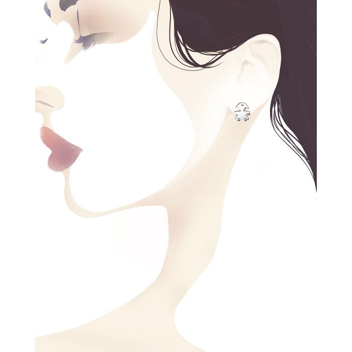 Orecchini Bimba Oro Bianco LEBEBE&