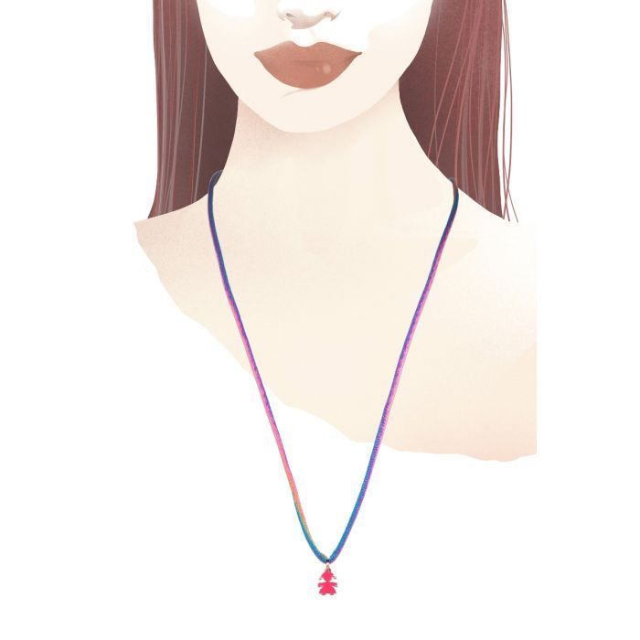 Ciondolo Mini Bimba Oro Rosa E Smalto Fucsia LEBEBE&