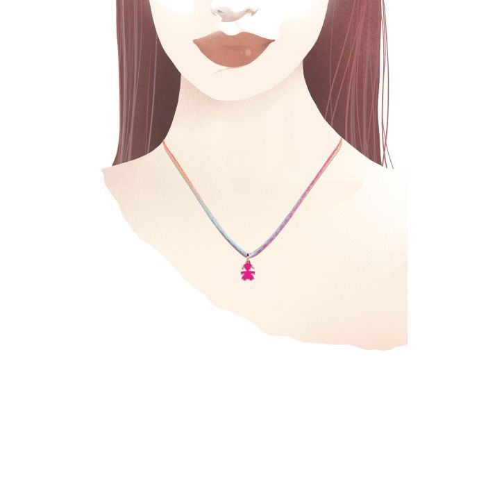 Ciondolo Bimba Oro Rosa e Smalto Viola Mini LEBEBE&