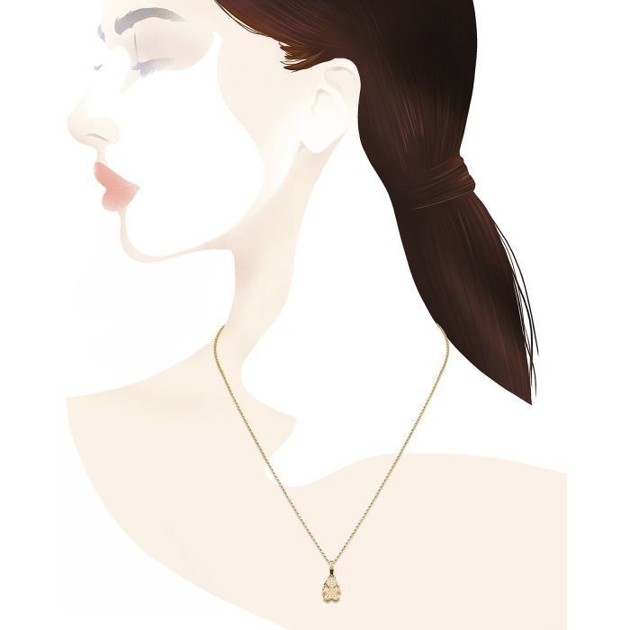 Collana Pavè Mini Bimba Oro Giallo E Diamanti LEBEBE&