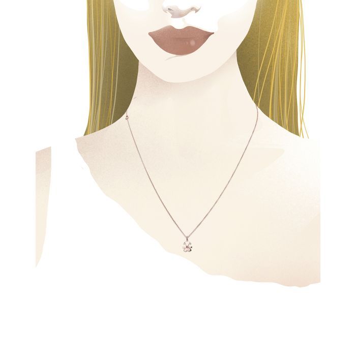 Collana Ciondolo Bimba Oro Rosa E Diamante LEBEBE&