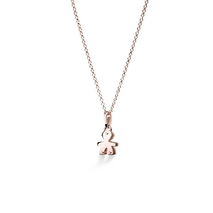 Collana Bimbo Oro Rosa E Diamanti LEBEBE&