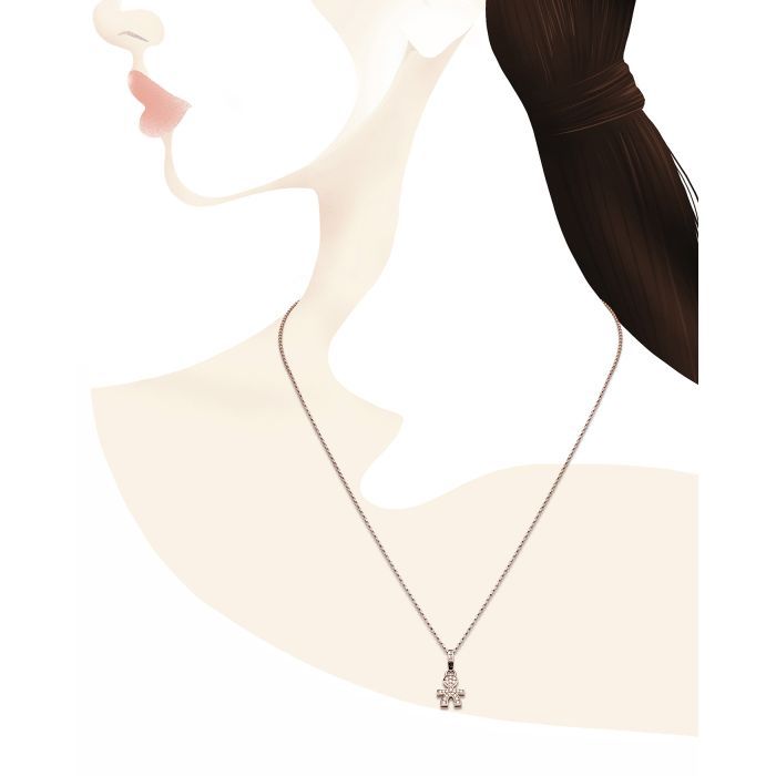 Collana Bimbo Oro Rosa E Diamanti LEBEBE&