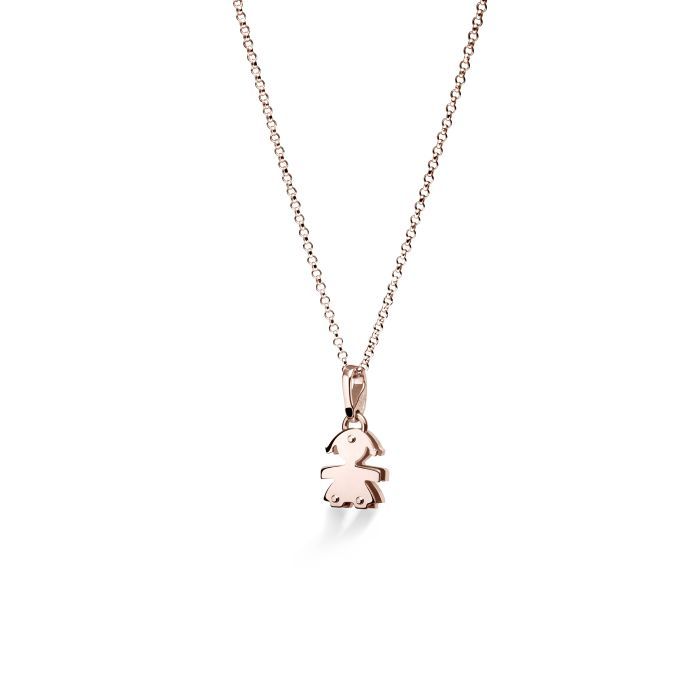 Collana Bimba Oro Rosa e Diamanti LEBEBE&