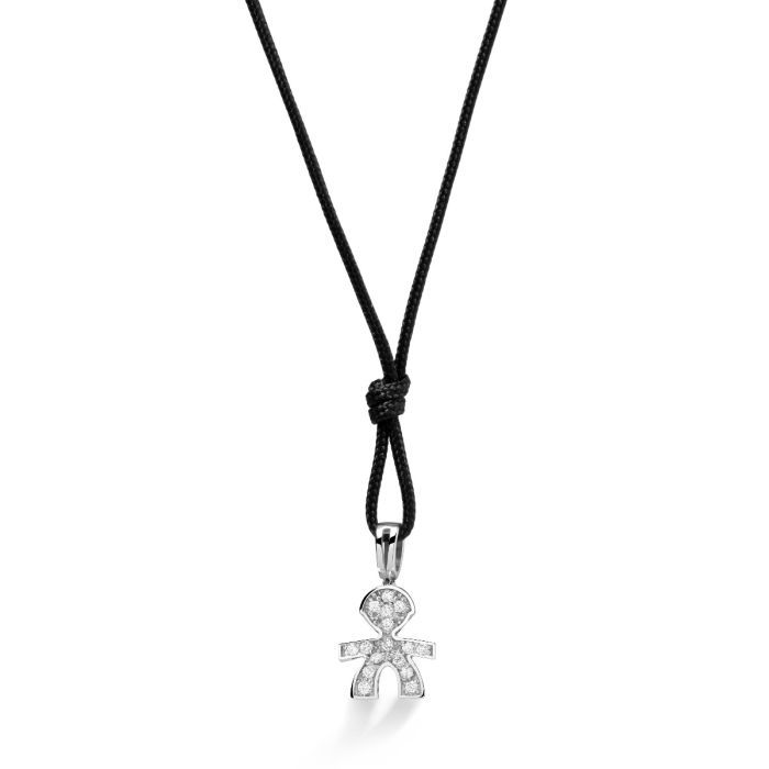 Ciondolo Micro Bimbo Oro Bianco E Diamanti LEBEBE&