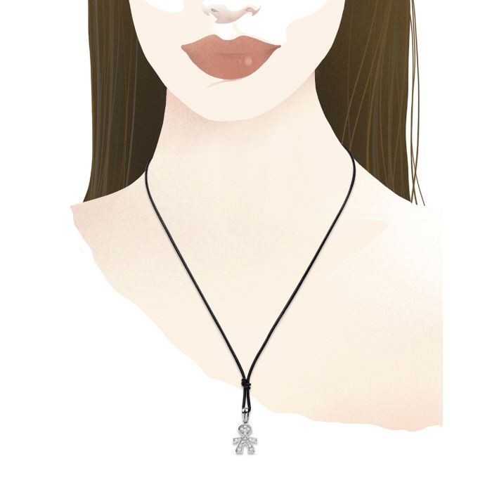 Ciondolo Micro Bimbo Oro Bianco E Diamanti LEBEBE&