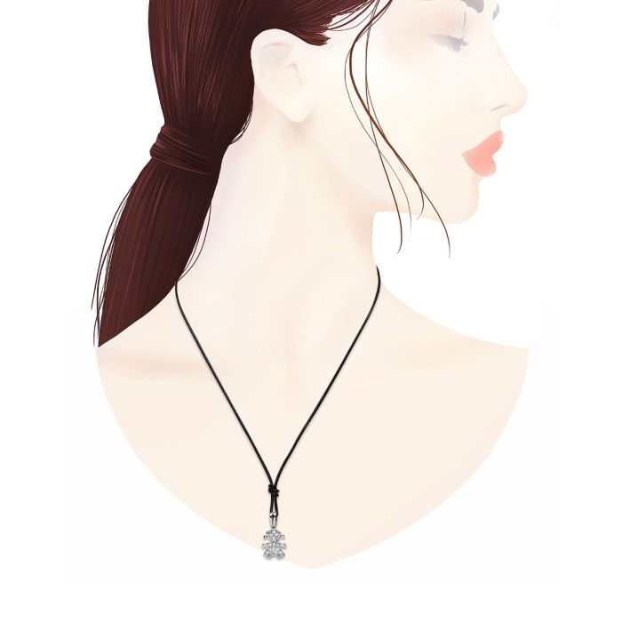 Ciondolo Micro Bimba Oro Bianco E Diamanti LEBEBE&