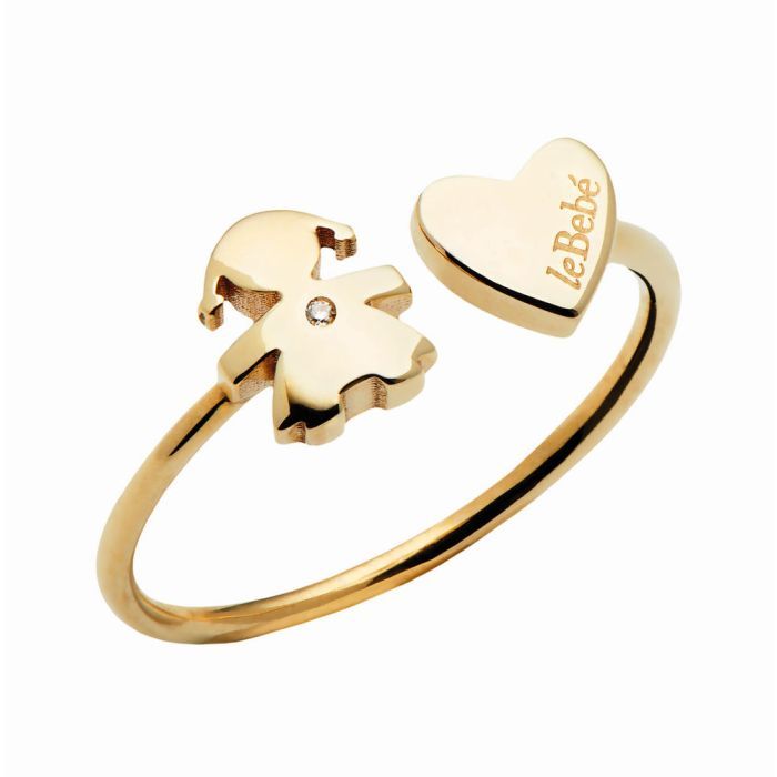 Anello Bimba Oro Giallo E Diamante LEBEBE&