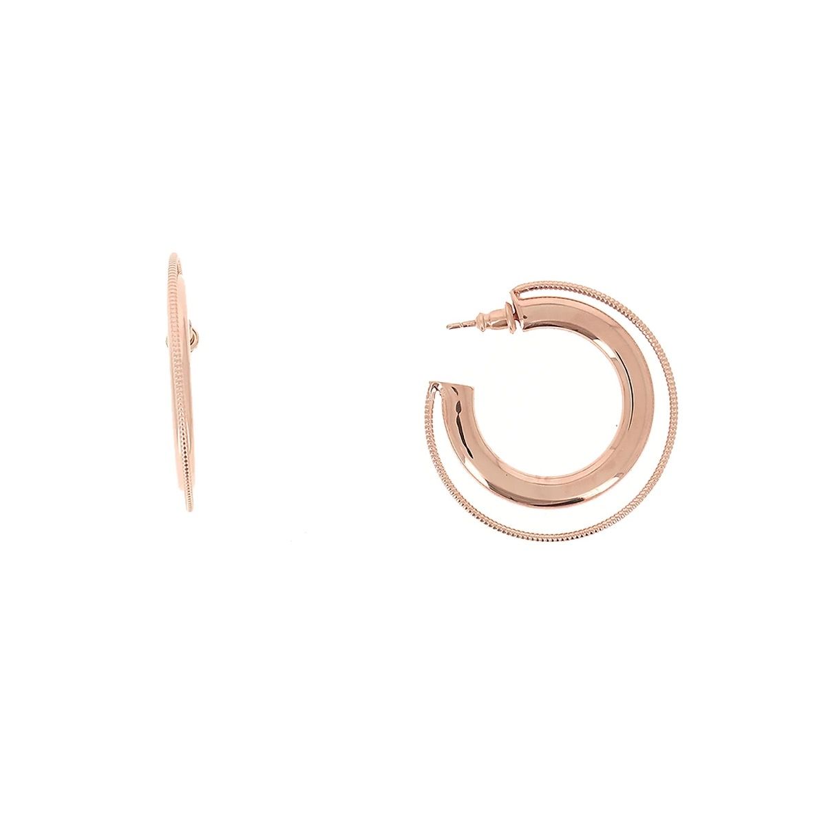 Orecchini CERCHIO POLVERE ROSA Pesavento