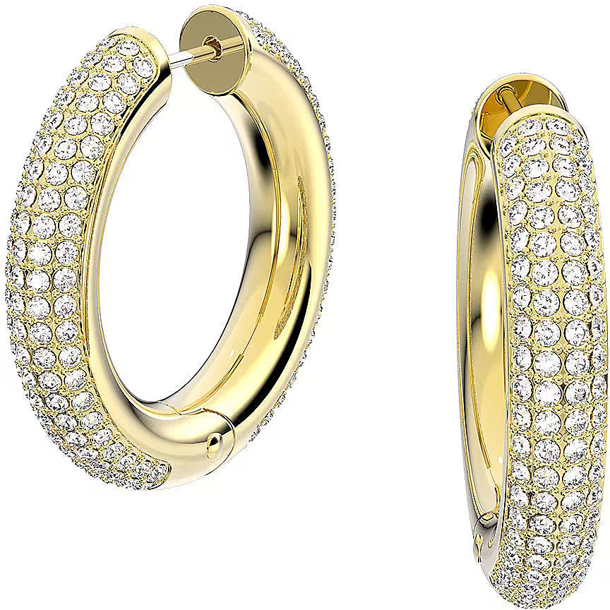 Orecchini DEXTERA a cerchio gold Swarovski