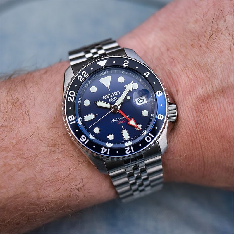 Orologio automatico SEIKO 5 SPORTS GMT BLU SSK003K1