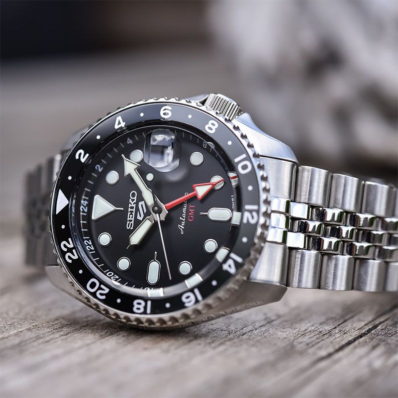 Orologio automatico SEIKO 5 SPORTS GMT NERO SSK001K1