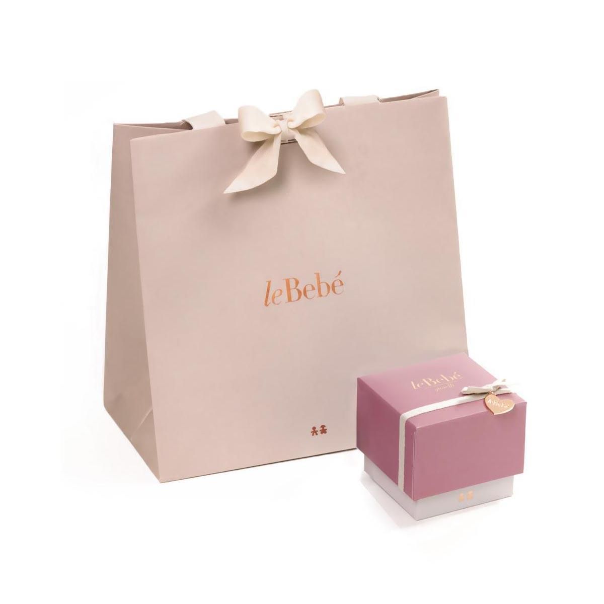 Ciondolo Mini Bimba Oro Rosa E Smalto Fucsia LEBEBE&