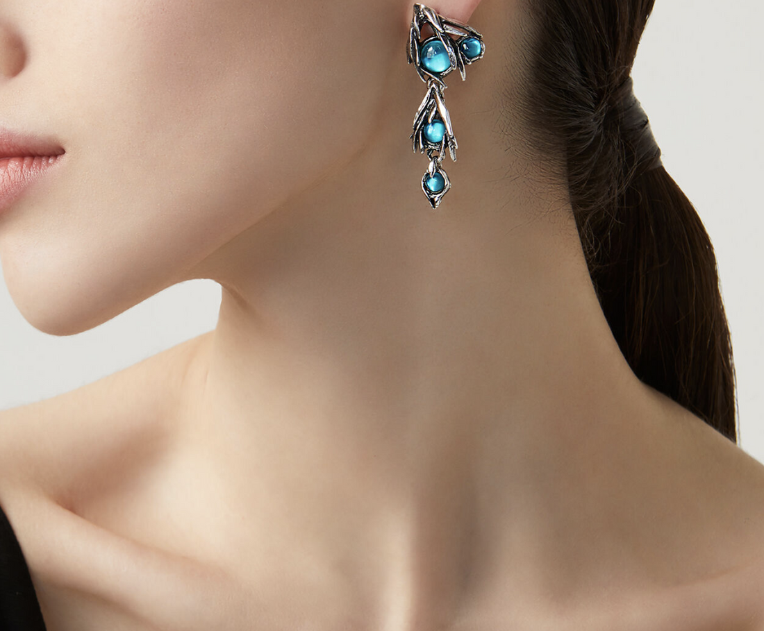 Orecchini Cascata Posidonia GIOVANNI RASPINI