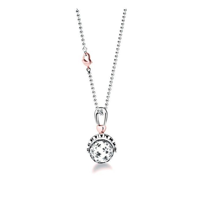 Collana Suonamore Argento Placcato Oro Rosa Con Diamantino LEBEBE&