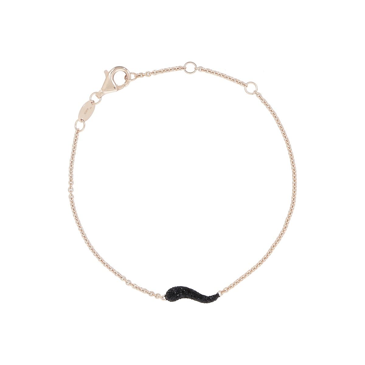 Bracciale CORNETTO POLVERE NERA Pesavento