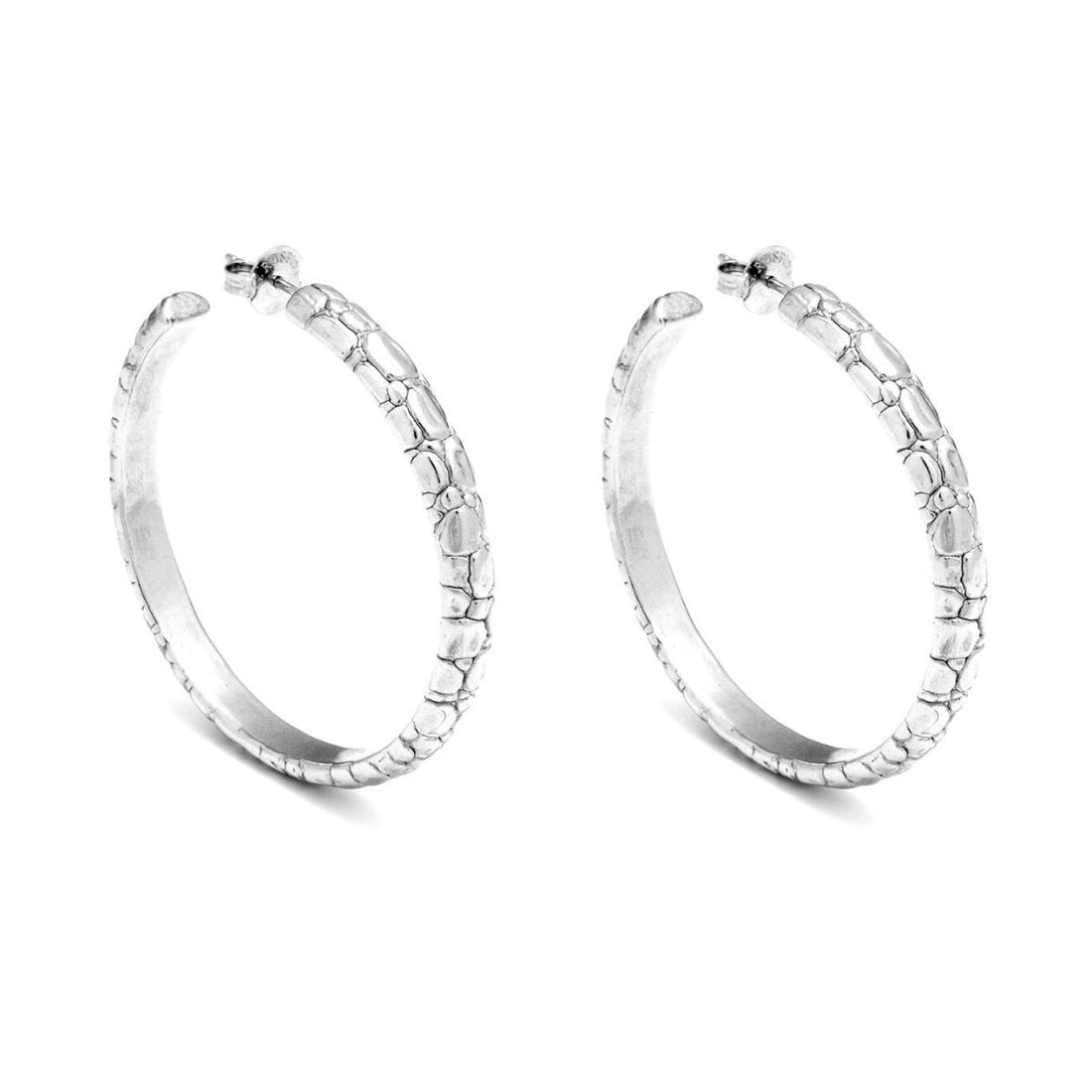 Orecchino Cerchio Moon Crocodile Grandi GIOVANNI RASPINI