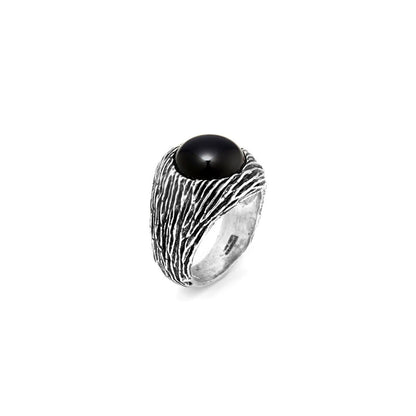 Anello Graffiato Onice GIOVANNI RASPINI