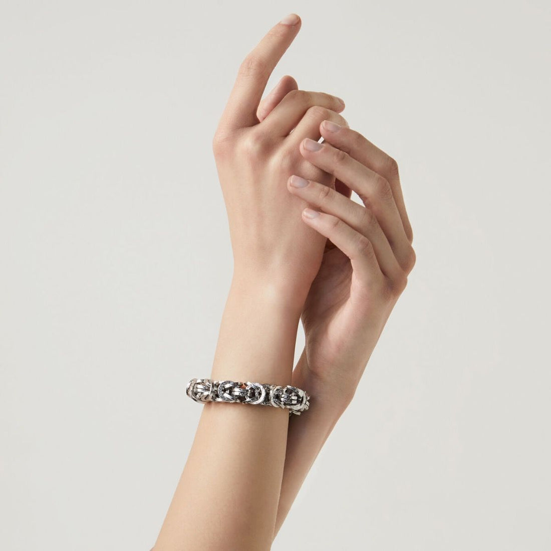 Bracciale Maglia Bizantina Martellata GIOVANNI RASPINI