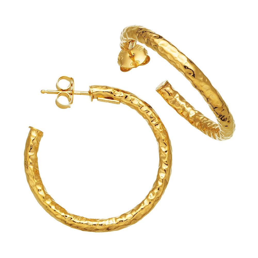 RASPINI : ORECCHINI ROCK LIGHT MINI DORATI diam. mm 38