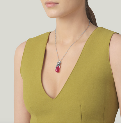 Collana PENDENTE GOCCIA PEONIE Giovanni Raspini
