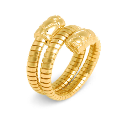 Anello TUBOGAS CROCO DOPPIO DORATO Giovanni Raspini