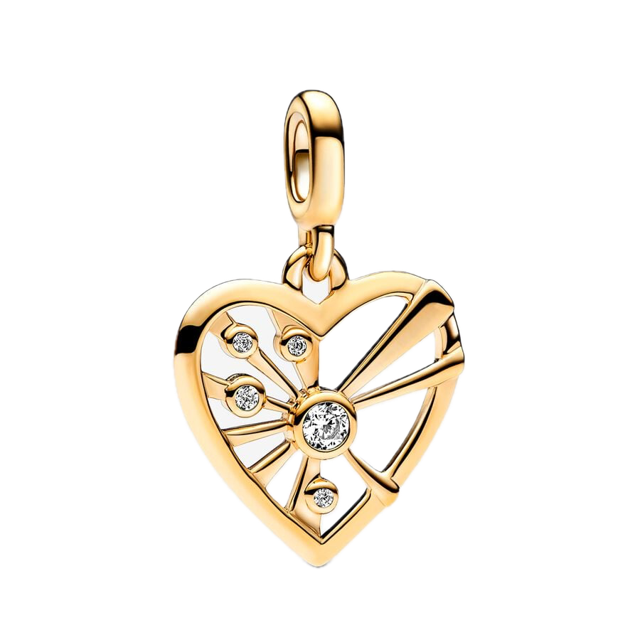 Charm MEDALLION HEART &amp; RAYS Pandora 762691C01