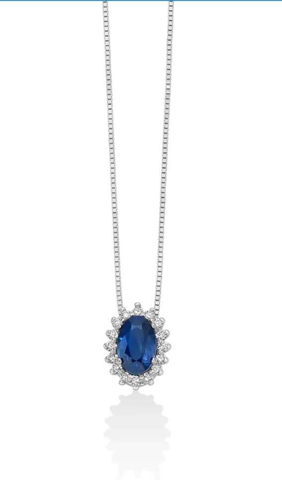 Collana Donna ZAFFIRO E DIAMANTI Miluna