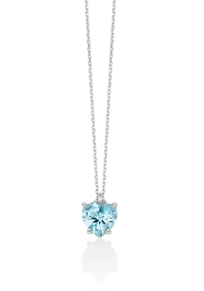 Collana Donna GEMMA DEL CIELO CUORE E DIAMANTE Miluna