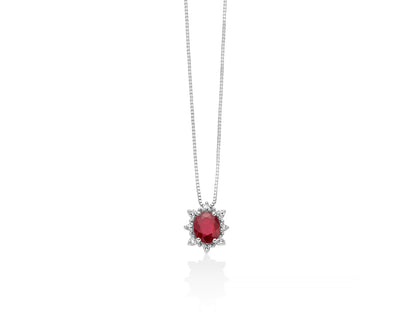 Collana Donna RUBINO E DIAMANTI Miluna