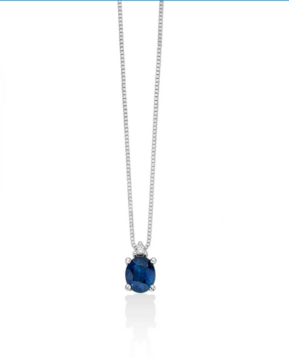 Collana Donna ZAFFIRO E DIAMANTE Miluna
