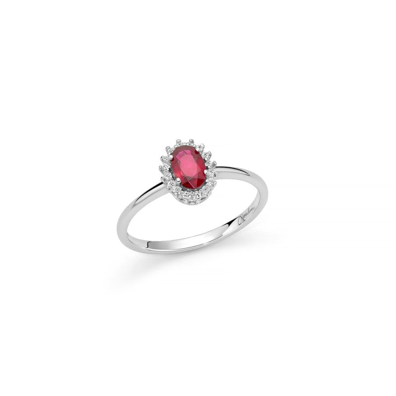 Anello Donna RUBINO E DIAMANTI Miluna