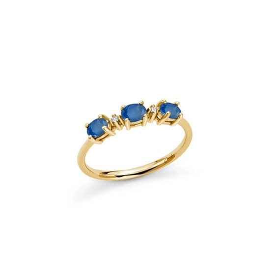 Anello TROLOGY ZAFFIRI E BRILLANTI ORO Miluna