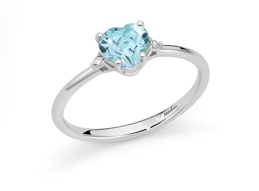 Anello Donna GEMMA DEL CIELO CUORE E DIAMANTI Miluna