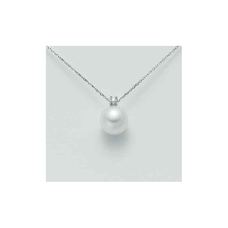 Collana Donna PERLA E BRIALLANTI Miluna