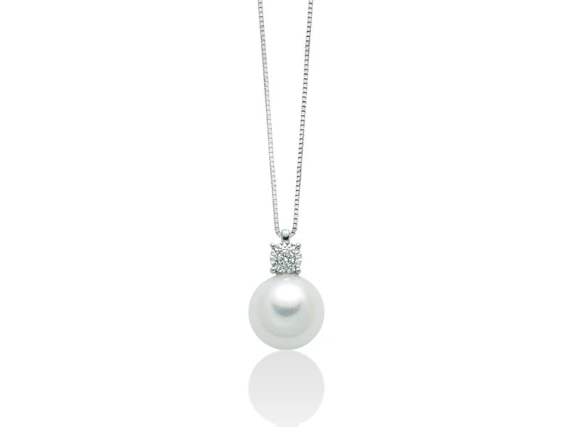 Collana Donna PERLA E DIAMANTI Miluna